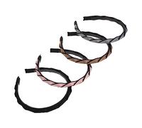 PAMINGONO 4pcs Non Slip Wide Tooth Hairbands for Women Face Washing Headwear Chic Simple Style Hair Accessories in Black Grey Pink Khaki