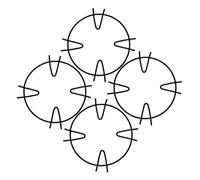 PAMINGONO 4pcs Non-slip Wok Ring Pot Rack Gas Stove Bracket Cast Iron Support Rings for Gas Cooker Countertop Cooking Accessory