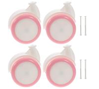 PAMINGONO 4pcs Pink Walker Wheels Replacement Smooth Safe Stable Accessories for Boy Girl Learning to Walk Easy Quick Installation