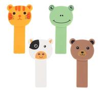 PAMINGONO 4pcs Portable Toilet Lid Lifter Handle Set Self-Adhesive Toilet Seat Cover Support Tool for Home Bathroom Elderly Disabled Use