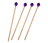 PAMINGONO 4pcs Purple Yarn Marimba Mallets for Percussion Instruments with Enhanced Sound Quality and Ergonomic Construction, Suitable for Live Stage Performances and Daily Training