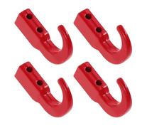 PAMINGONO 4pcs Rc Crawler Car Parts Metal Tow Hooks with Lock Screws High-strength Aluminum Alloy Precision Engineering Wear-resistant Design for Outdoor Adventures