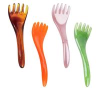 PAMINGONO 4PCS Resin Five-Claw Head Scalp Massager Comb Handheld Hair Massage Tool for Stress Relief, Acupoint Stimulation, Scalp Relaxation and Hair Growth in Home Use Random Random Color