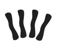 PAMINGONO 4pcs Reusable Silicone Wave Eyelash Extension Pads for Beauty Salon and Home Use Forehead Lash Holder Protecting Skin Isolating Lashes Comfortable and Washable Eyelash Extension