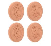PAMINGONO 4pcs Round Terracotta Bread Warming Stones for Party Table Sourdough Warmer Bread Storage Warmer for Pastry and Restaurant Use