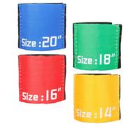 PAMINGONO 4pcs/set Cymbal Mute Elastic Belt Silent Drumming Practice Pad Foldable Polyester Drum Silence Pads for Practice at Home Random Color