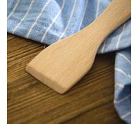 PAMINGONO 4Pcs Small Beech Wood Butter Spatulas Non-Stick Wooden Kitchen Turners Cooking Shovels for Baking and Food Preparation