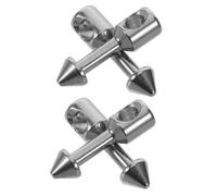 PAMINGONO 4pcs Stainless Steel Wishbones Inserts for Underwater Spearfishing Muzzle Band Repair Parts, Fishing Gear Replacement Accessories for Scuba Snorkeling and Sea Fishing