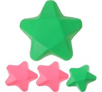 PAMINGONO 4Pcs Star Shaped PU Grip Strengthener Balls for Hand Exercise and, Finger Training Stress Balls for Seniors, Pink and Green Hand Strengthener Set