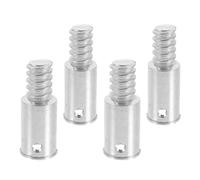 PAMINGONO 4pcs Threaded Extension Pole Adapter for Mop and Brush Handles, Aluminium Alloy Broom Handle Connector with Secure Connection and Heavy Use Resistance, for Home and Commercial