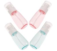 PAMINGONO 4pcs Travel Cosmetic Bottles u Shaped Portable Empty Shampoo and Lotion Containers and Lightweight for Travel for Toiletries and Makeup Storage Random Color