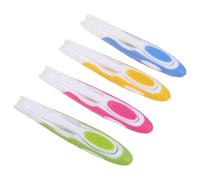 PAMINGONO 4pcs Travel Folding Toothbrush Set with Soft Bristles, Portable Foldable Toothbrush Kit for Business Trips, Camping, and Family Oral Care