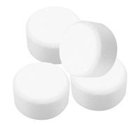 PAMINGONO 4pcs White Foam Cake Circles round Shape for Dessert Making Practice and Crafts, Creative Cake Photography Prop Suitable for Families and Beginners