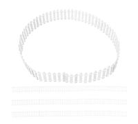 PAMINGONO 4pcs White Miniature Garden Fence Plastic Weather-Resistant Decorative Picket Border for Fairy Houses Dollhouse Plant Pots Outdoor Gardening Accessories