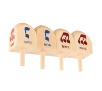 PAMINGONO 4PCS Wooden Chanukah Dreidel Set with Colorful Hebrew Letters, Large Hanukkah Spinning Tops for, Hanukkah Game and Jewish Holiday Decorations for Home