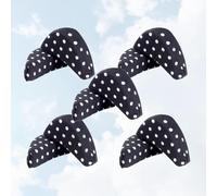 PAMINGONO 5 Pairs Thickened Forefoot Sole Pads for High Heels, Cushioned Half Insoles with Black Round Spot Pattern, Shoe Inserts for Foot Brace and Relief in Women's Dress Shoes