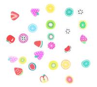 PAMINGONO 5000pcs DIY Clay Fruit Slice Nail Stickers for Tiny Fruit Nail Decals with Watermelon Orange Strawberry Grape and Pineapple Shapes
