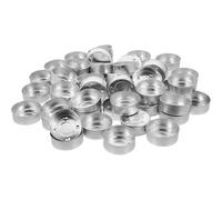 PAMINGONO 50pcs Candle Cup Tea Light Tin Aluminum Metal Lightweight Easy Mold Release DIY Crafts Accessories