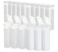 PAMINGONO 50pcs Microscope Slide Holder Plastic Storage Case with Slotted Channels and Compact Size for Laboratory and Pathology Slide Organization