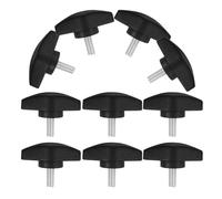 PAMINGONO 50pcs Plastic T Handle Knob Clamping Screw Accessory for Microphone Stand Adjusting Screw Knob Thread Knurled Design for Recording Studio Home Use