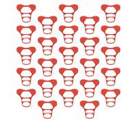 PAMINGONO 50pcs Red Plastic Poultry Glasses for Muscovy and Goose, Thicken Glasses with Easy Installation to Increase Poultry Survival Rate, Suitable for Farm Use