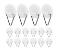 PAMINGONO 50pcs Self-Adhesive Wall Plate Hangers for Wall Art and Decorative Plates Punch-Free Hooks Made of Pp and Iron Easy to Use
