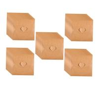 PAMINGONO 50Pcs Vintage Kraft Paper CD Dvd Sleeves Envelopes with Heart Button Closure Storage Cases for Music Movie Collectors Party Use