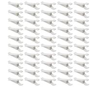 PAMINGONO 50pcs White Car Air Outlet Clips U-shaped Vent Clips for Car Air Conditioning Vehicle Freshener Holder Accessories for Automotive Interior