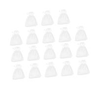 PAMINGONO 50pcs White Organza Drawstring Bags 7x9cm Small Jewelry Packaging Pouches Candy Favor Bags for Wedding Party Wrapping