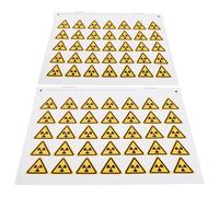 PAMINGONO 54pcs Ionization Warning Sign Stickers Radiation Symbol Decal Sticker Hazard Window for Laboratory Safety Self-adhesive Caution Labels Laser Warning Decals