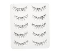PAMINGONO 5pairs Natural Curly False Eyelashes Lightweight Makeup Eyelashes for Beautiful Look for Personal and