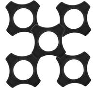 PAMINGONO 5pcs Black Rubber Microphone Anti-roll Rings Set for Cordless Handheld Mic, Microphone Accessories with Anti-slip Shockproof Design, Suitable for Wireless Singing and Recording