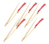 PAMINGONO 5pcs Horn Ear Cleaner Kit with Tassel Lanyard 10cm Earwax Removal Spoon Will Not Scratch Your Ears Exquisite Workmanship for Most People Random Color