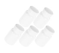 PAMINGONO 5pcs Medicine Bottles Travel-Friendly Lightweight 80cc Cylindrical Pet Plastic Small Pill Bottles for Travel with Lids Elegant Design Simple Sleek Storage Container