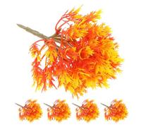 PAMINGONO 5pcs Miniature Fall Maple Trees Model Landscape Decorations for Dollhouse Garden Crafts Handcrafted Trees for Micro Scenery and Train Diorama Supplies