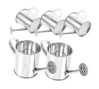 PAMINGONO 5Pcs Miniature Watering Can Metal Kettle for Dollhouse Garden Scenes Decor Creative Micro Landscape Accessory for Imaginative Play and DIY Projects