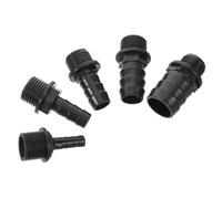 PAMINGONO 5pcs Plastic Barb Hose Fitting Adapter Coupling Kit Garden Hose Connector 1/2' Thread Diameter Versatile Compatibility Efficient Connection Fittings Applications