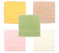 PAMINGONO 5Pcs Pure Cotton Square Handkerchiefs Soft Absorbent Washcloths for Boy Girl Newborns Multi-use Bath Towels in Mixed Colors