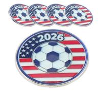 PAMINGONO 5pcs Soccer Team Spirit Backpack Badge Pin with Enamel Printing and Secure Attachment National Flag Soccer Pin Set for Apparel and Backpacks for Group Gatherings and Events