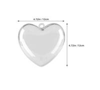 PAMINGONO 5pcs Valentine’s Day Heart Shaped Plastic Candy Boxes 12cm Refillable Ornament Balls Hanging Decoration for Party Packaging and Home Decor