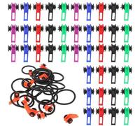 PAMINGONO 60pcs Fishing Rod Hook Keeper with Rubber Rings Multifunctional Lure Binding Fastener Bait Holder for Lakes Rivers and Ocean Fishing Adventures