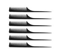PAMINGONO 6pcs Anti-static Hair Combs Skin-friendly Massage Design, Plastic Material, Portable for Home, Dorm and Hotel Use, Stimulate Blood Circulation