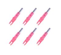 PAMINGONO 6pcs Archery LED Lighted Arrow Nocks Fit 6.2mm Arrow Shaft with Manual On/off Function over 48 Hours Luminous Abs Material for Shooting Practice
