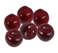 PAMINGONO 6Pcs Artificial Fruit Model Set Purple Fake Red Delicious Fruit and Snake Foam Kitchen Photography Prop and Home Décor for Christmas Display