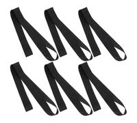PAMINGONO 6pcs Black Soft Loop Tie Down Straps 46cm Heavy Duty Lashing Bands for Securing Luggage, Dirt Bikes, and Vehicles in Transportation and Storage