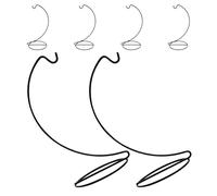 PAMINGONO 6pcs Decorative Metal Ornament Display Stand with Polished Black Finish Compact Round Base Holder for Hanging Glass Globe Terrariums Air Plants Wedding and Christmas Home Office