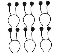 PAMINGONO 6pcs Hair Ball Headbands Unique Shape Design Fashionable Non-woven Fabric Cosplay Prop Photo Prop Pink Headbands for Face Washing and Cosplay Party