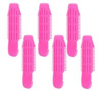 PAMINGONO 6pcs Hair Curlers Set with Bangs Clips Hair Styling Tool for Women Root Lifting Wave Curler Rose Red for Salon and Home Use