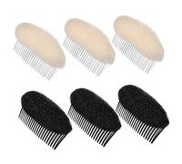 PAMINGONO 6pcs Hair Shaper Styling Sponge Women Hair Inserts Volume Tool Wide Tooth Comb for Curls