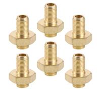 PAMINGONO 6pcs Large Bore Tire Valve Adapter Kit Hexagon Stem Extenders for Tractor, Crane Heavy Machinery Inflation, Industrial Vehicle Air Pump Connector